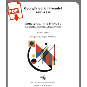 Présentation - Format PDF - Sonate op.1 n°2 HWV360 pour Flûte & Guitare - Georg Friedrich Haendel