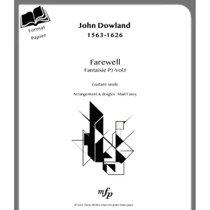 mfp editions - Fantaisie Farewell John Dowland - Mael Fauvy