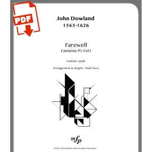 mfp editions - Fantaisie Farewell John Dowland - Mael Fauvy