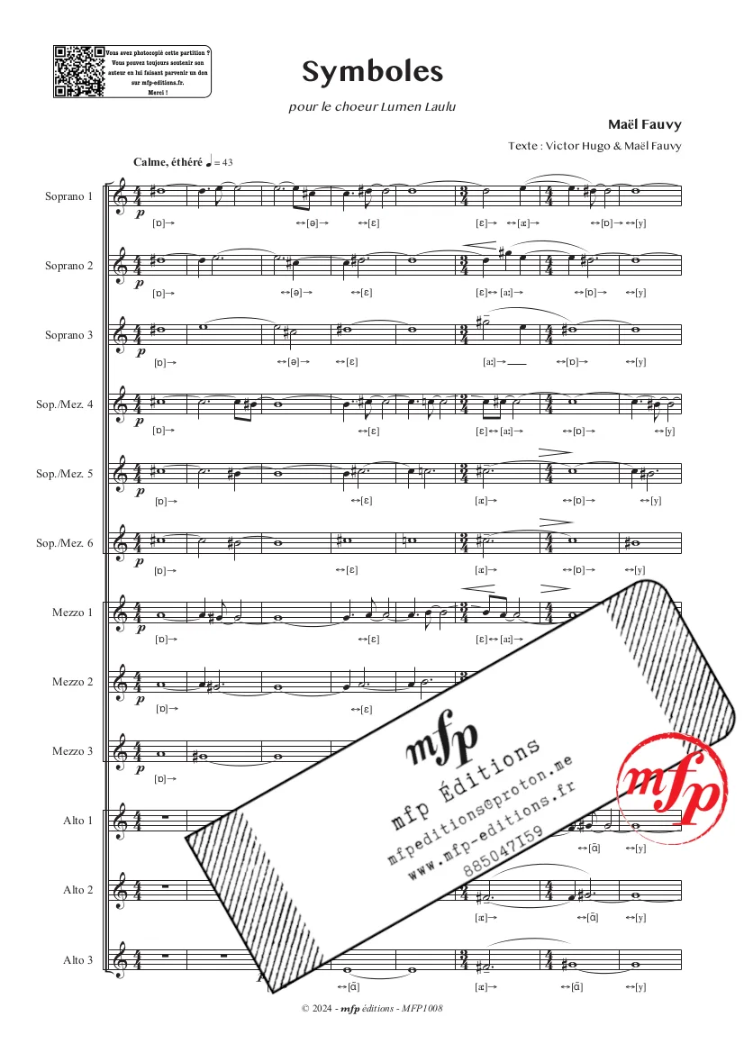 FAUVY - Symboles | Chœur de femmes | PDF – Image 3