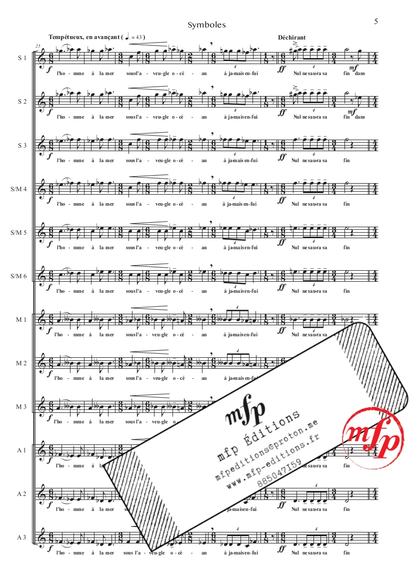 FAUVY - Symboles | Chœur de femmes | PDF – Image 5
