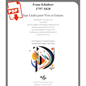 SCHUBERT - Sept Lieder | Voix & Guitare | PDF