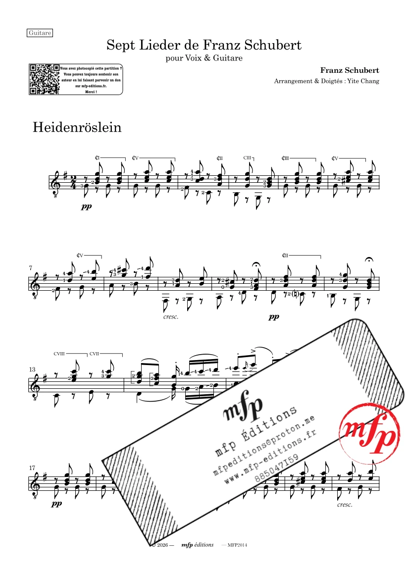 SCHUBERT - Sept Lieder | Voix & Guitare | PDF - Image 11