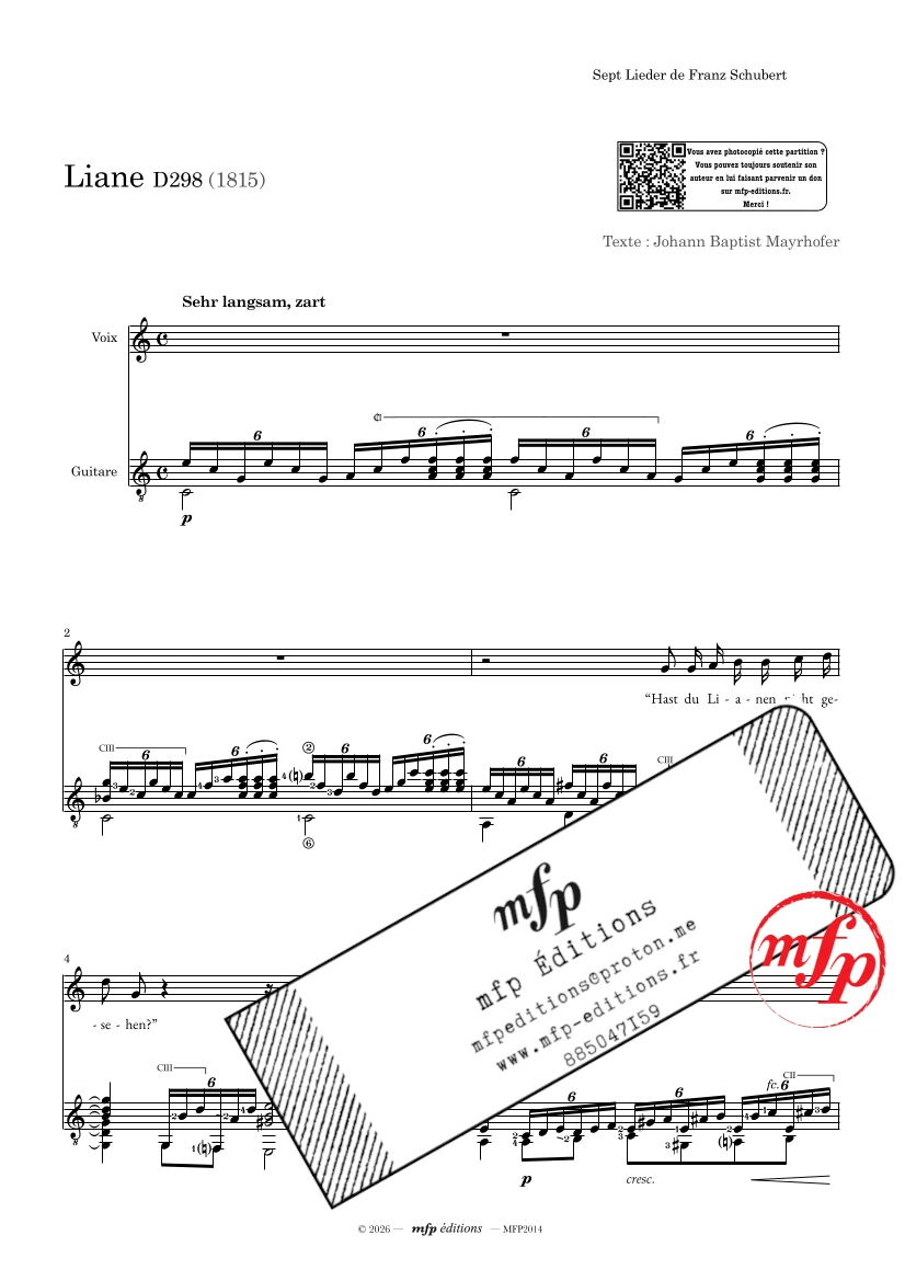 SCHUBERT - Sept Lieder | Voix & Guitare | PDF - Image 5
