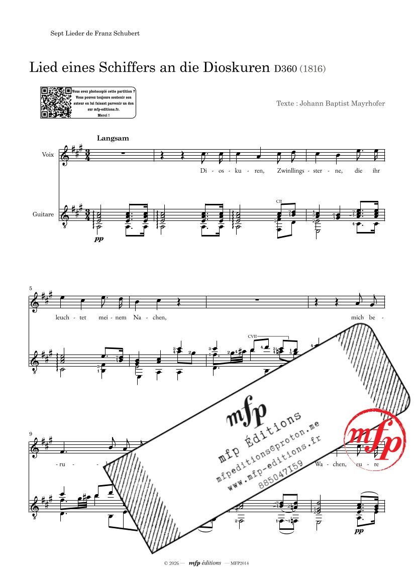 SCHUBERT - Sept Lieder | Voix & Guitare | PDF - Image 6