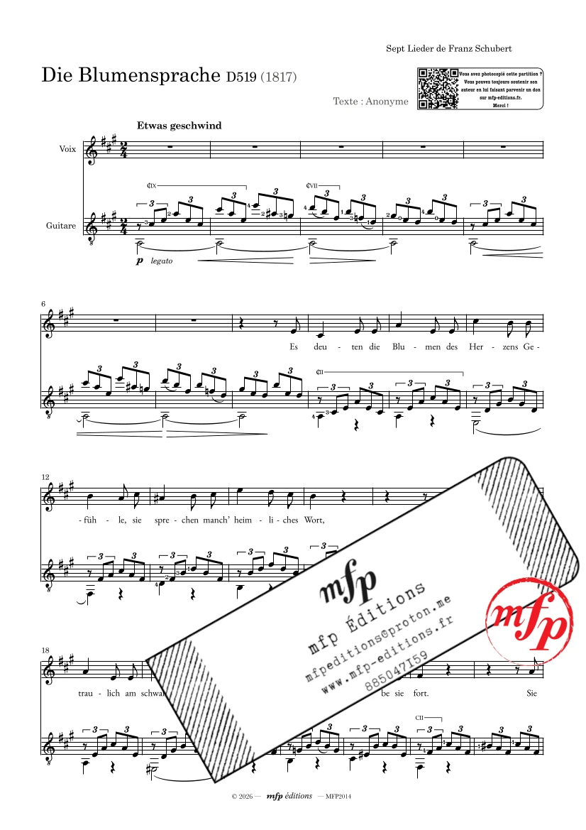 SCHUBERT - Sept Lieder | Voix & Guitare | PDF - Image 7