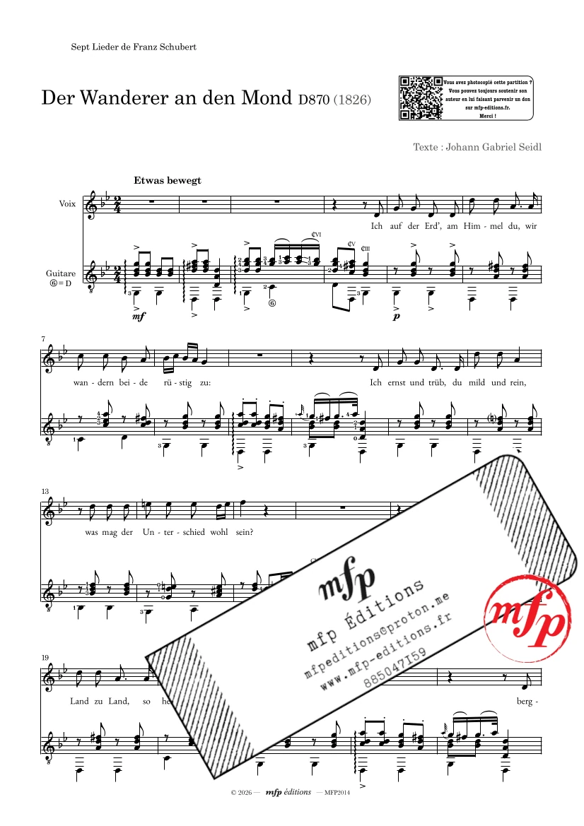 SCHUBERT - Sept Lieder | Voix & Guitare | PDF - Image 9