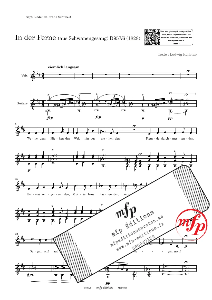 SCHUBERT - Sept Lieder | Voix & Guitare | PDF - Image 10
